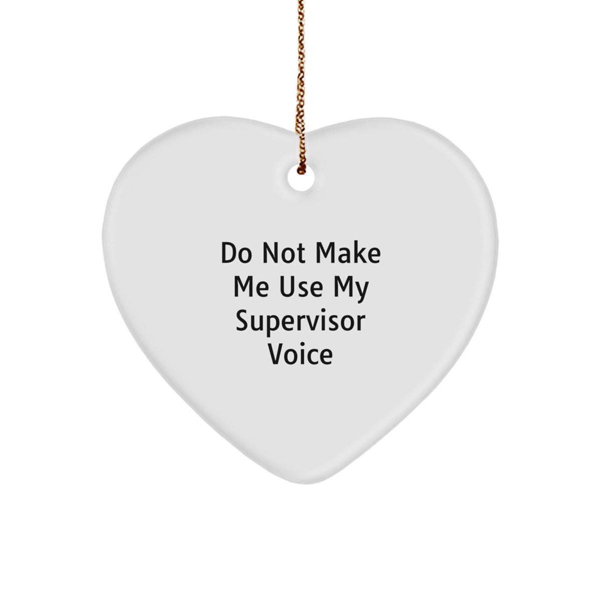 Supervisor Christmas Ornament for Coworkers Idea Gift – White Heart - Image 1