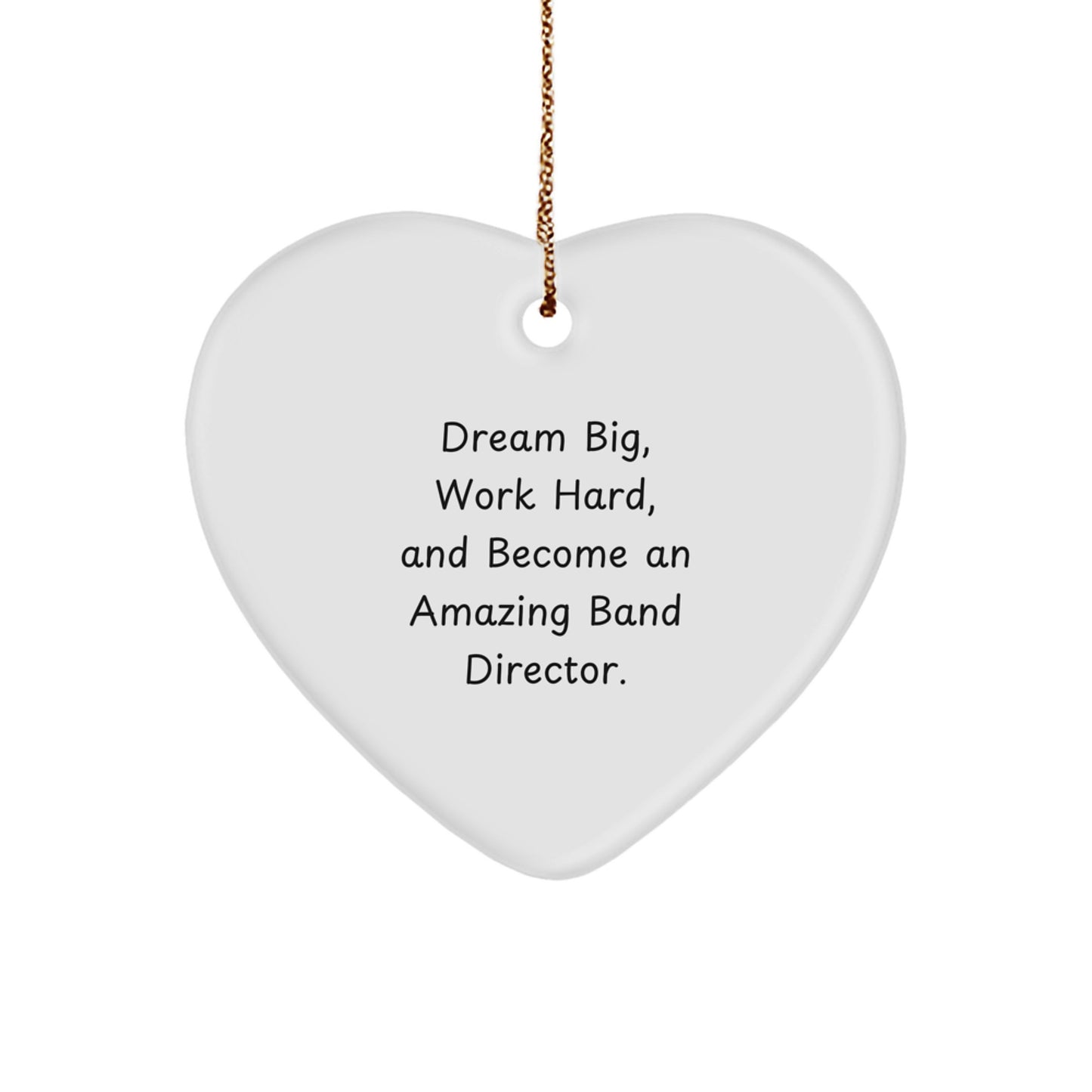 Funny Heart Ornament for Band Director, Inspirational Gifts from Friends to Family for Christmas Unique Gifts - Image 1