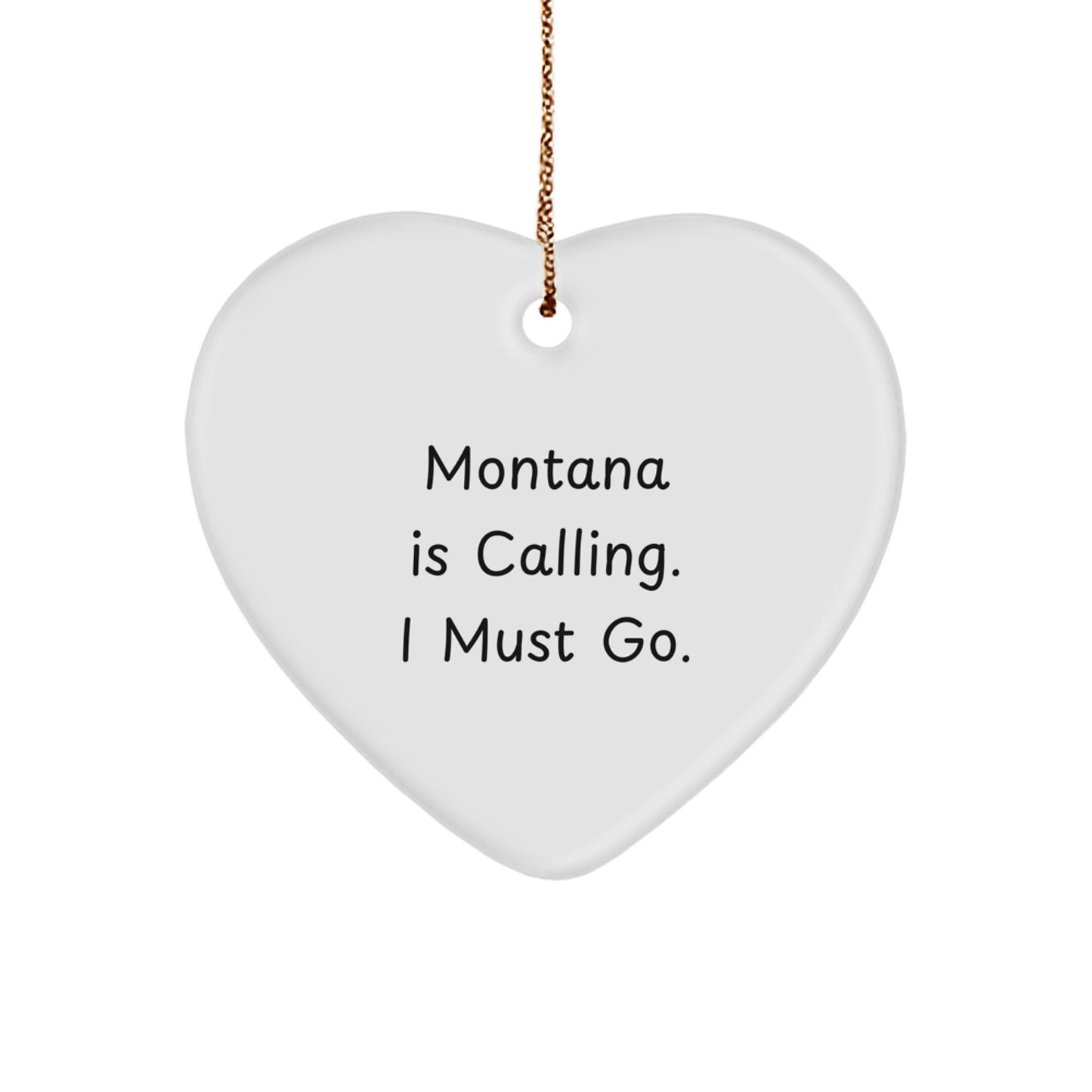 Funny Montana Heart Ornament Gifts from Men Women Friends Coworkers Family, Montana Christmas Unique Gifts, - Image 1