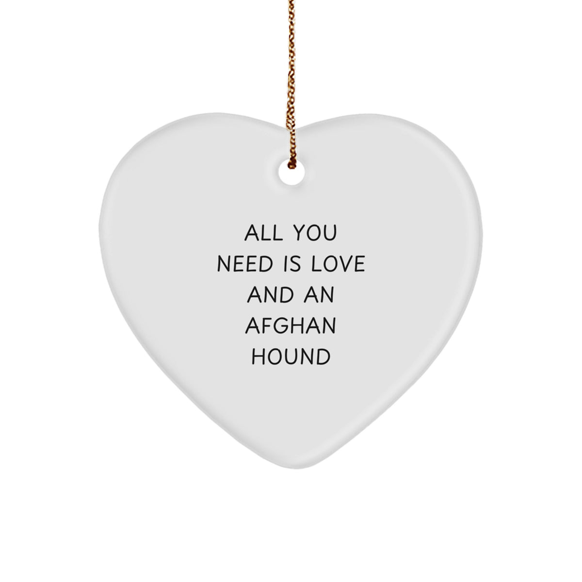 Afghan Hound Heart Ornament Christmas Gift for Coworkers Idea - Image 1