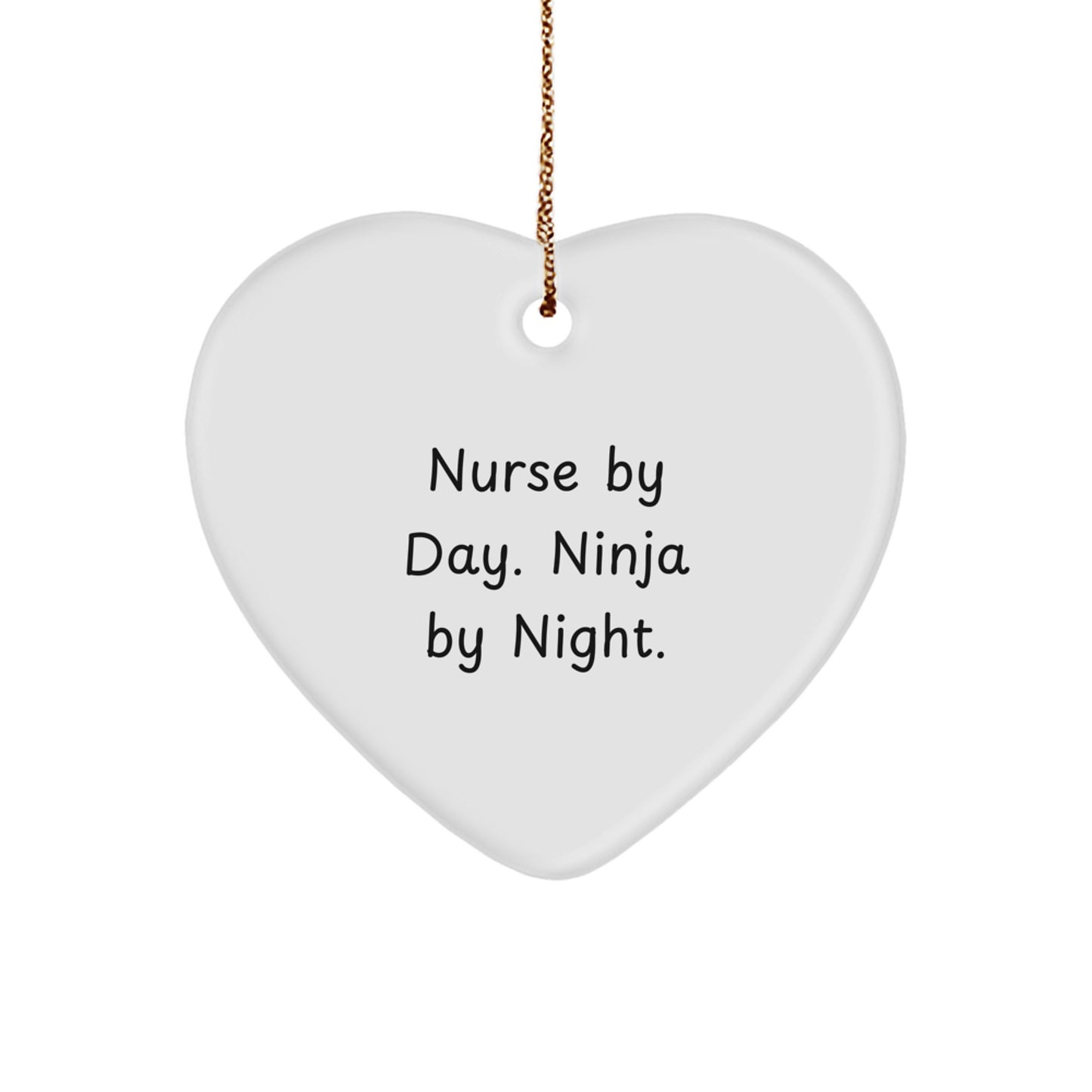 Nurse Christmas Heart Ornament Keepsake for Him Bright Joyful Gift - Image 1