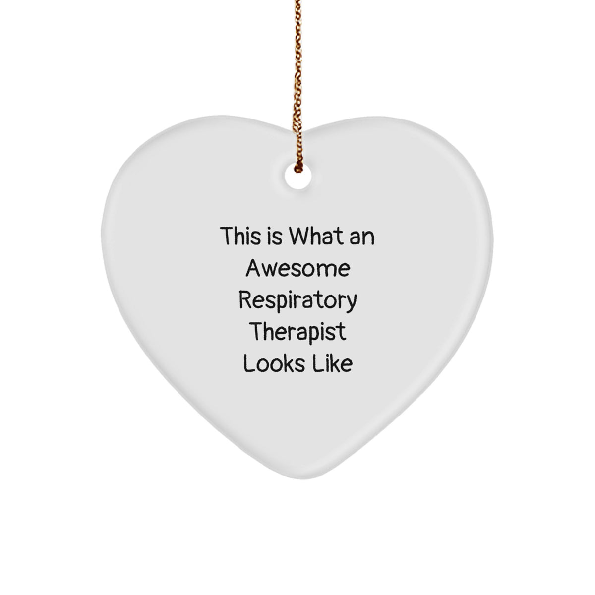 Respiratory Therapist Heart Ornament for a Colleague Companion Gift - Image 1