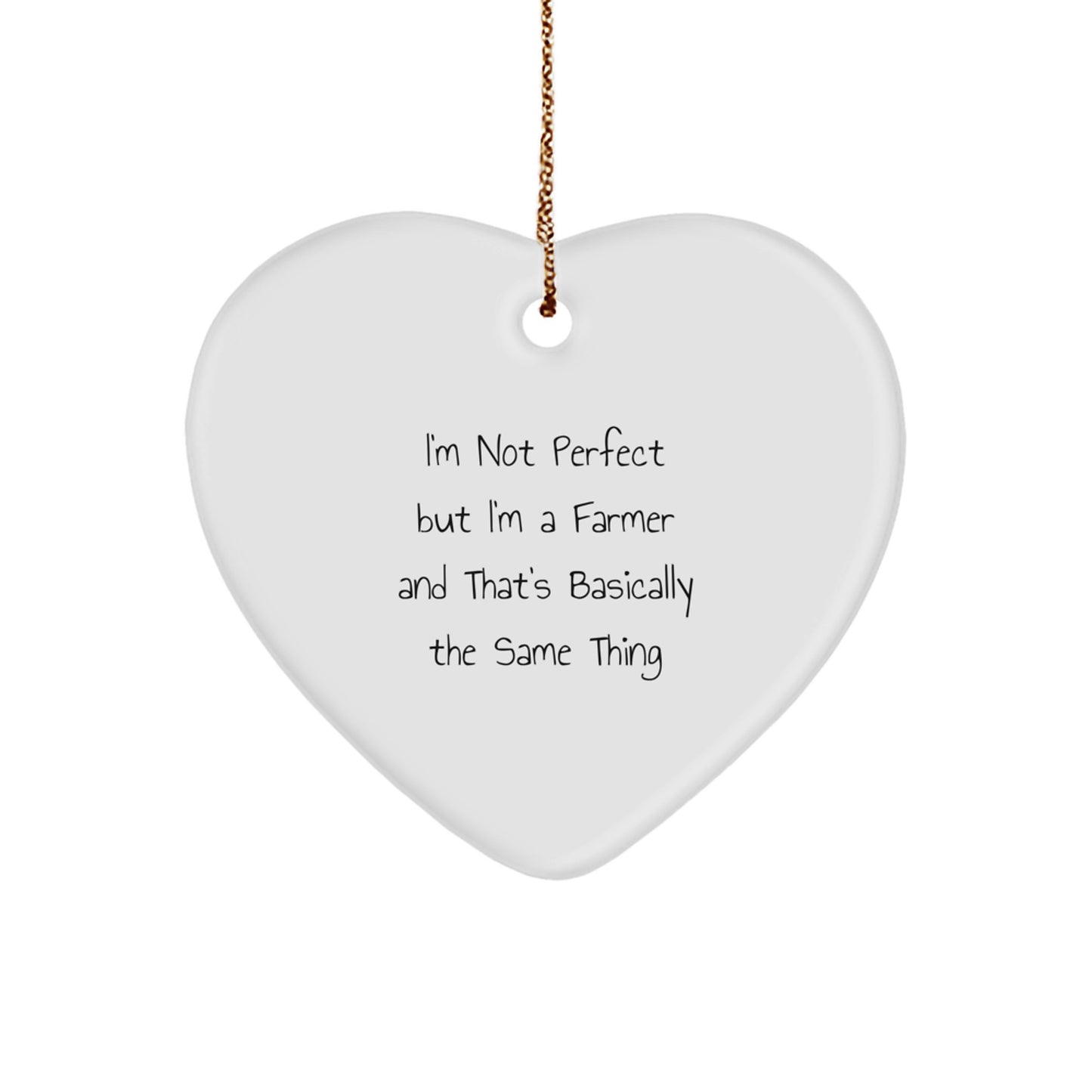 Christmas Gift Farmer Heart Ornament Idea for Friends - Image 1