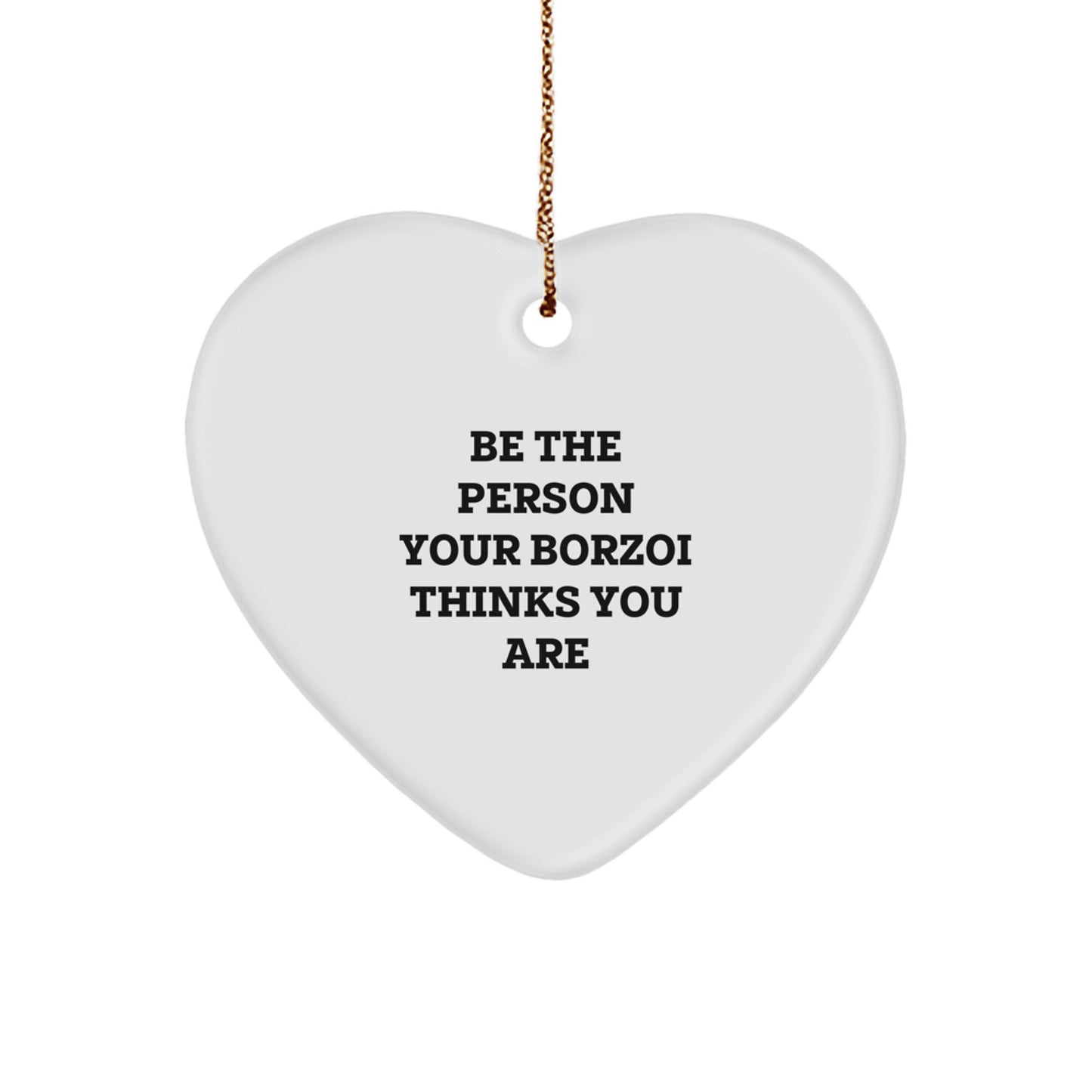 Funny Borzoi Dog Heart Ornament Gifts for Men from Family Members Christmas Unique Presents - Image 1