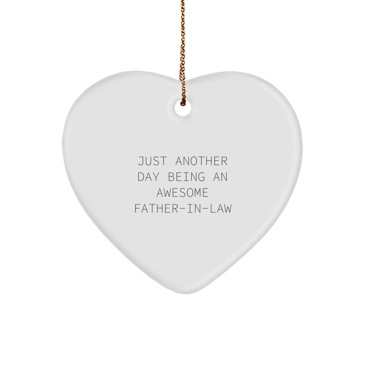 Funny Father-in-law Gifts from Men, Heart Ornament with Inspirational Quote, Christmas Unique Gifts for Father-in-law, Gifts for Him - Image 1
