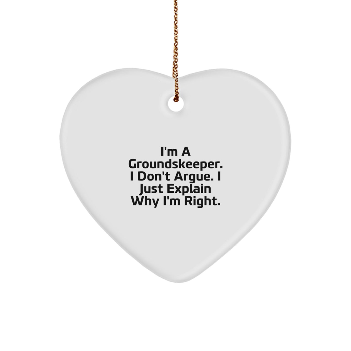 Funny groundskeeper Heart Ornament Gifts from Men to Friends, Perfect for Christmas - Image 1