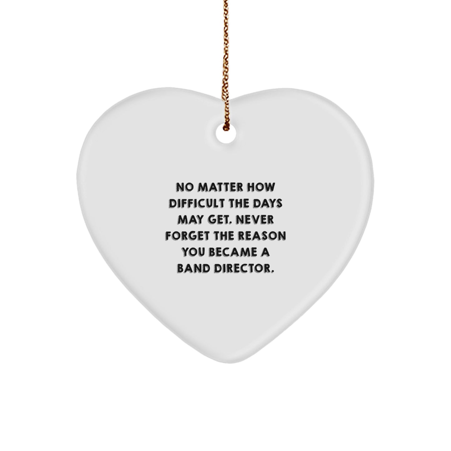 Inspiring Band Director Heart Ornament, Gifts from Men to Band Director, Heartfelt Christmas Memorable Present - Image 1