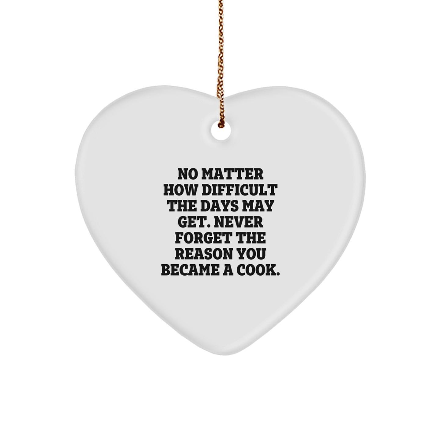Funny Cook Heart Ornament Gifts from Men to Women Cooks at Christmas Unique - Image 1