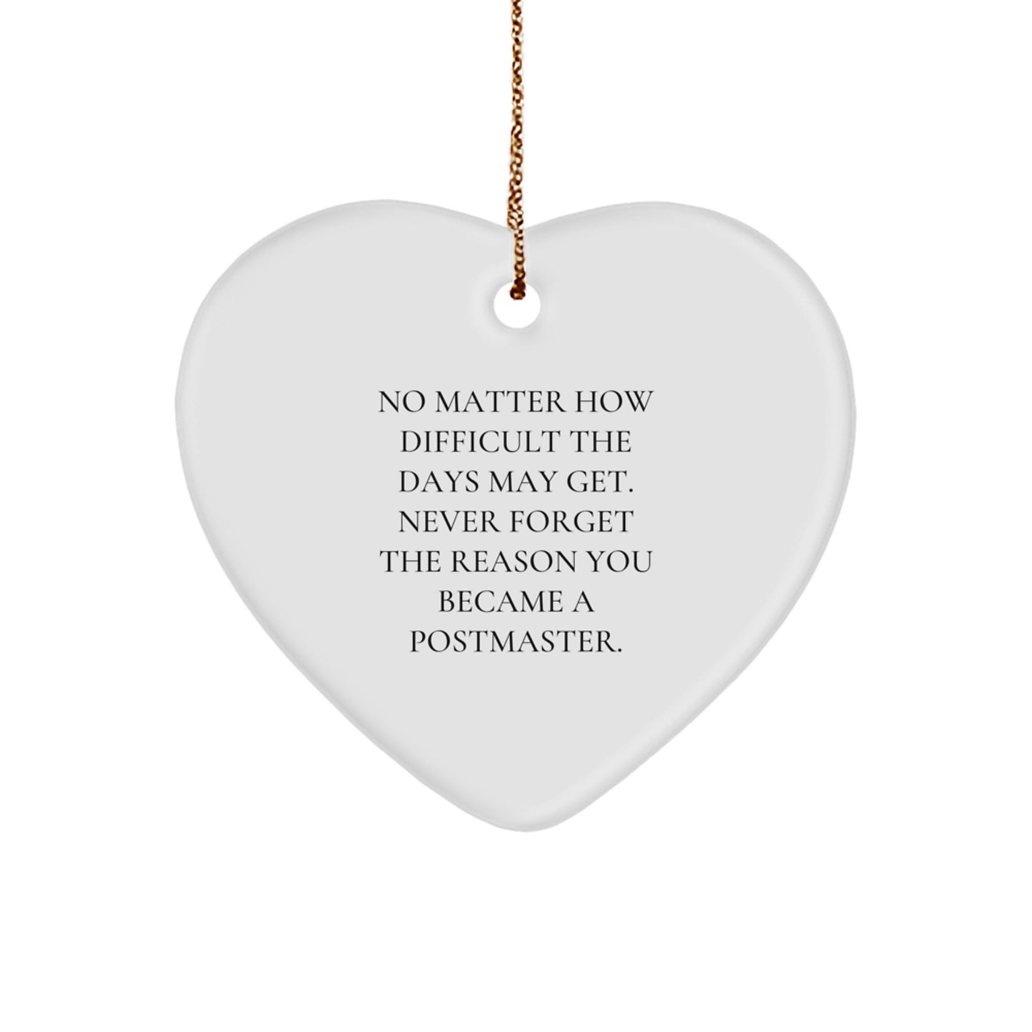 Funny Postmaster Heart Ornament Gifts from Friends to Postmaster for Christmas Unique Gifts - Image 1