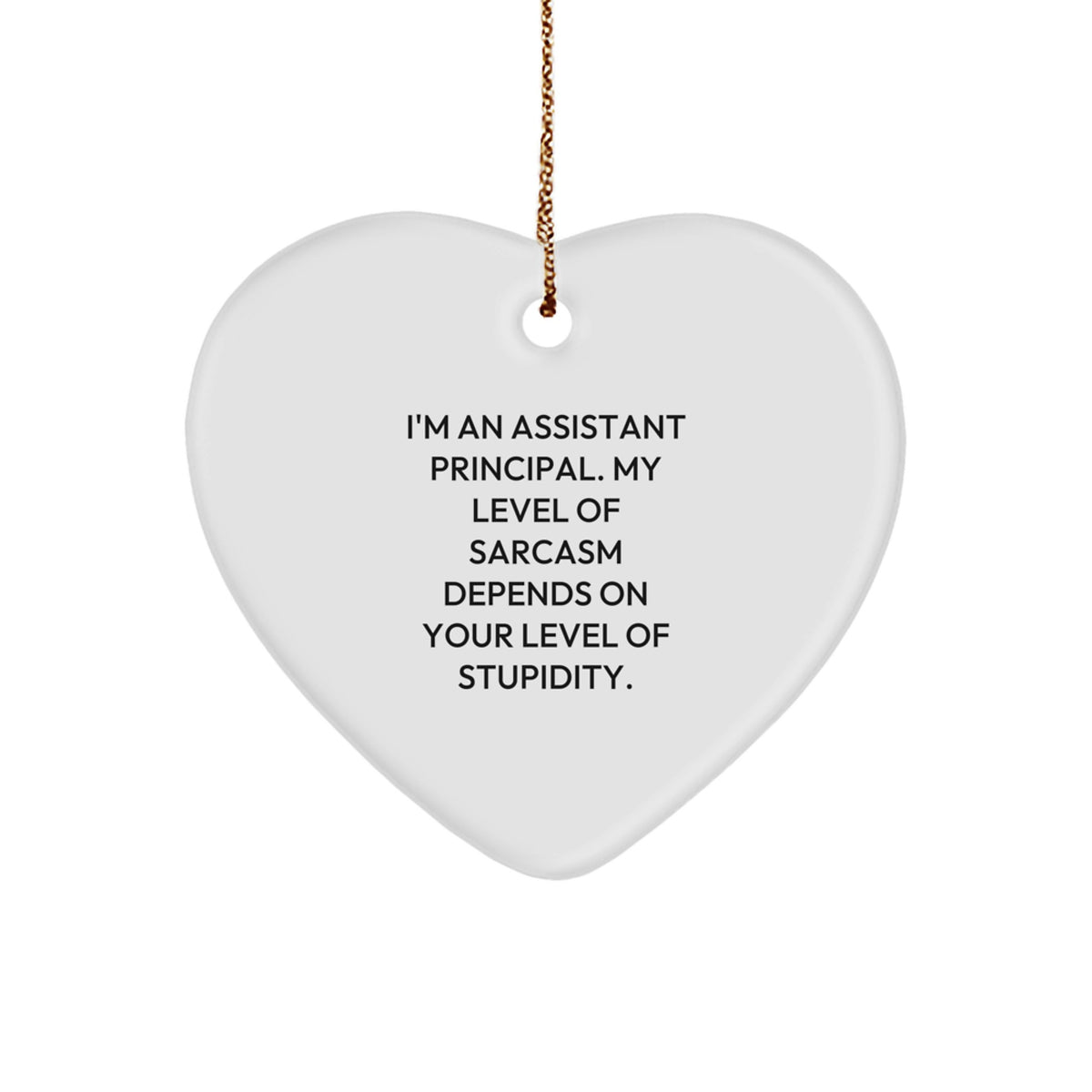 Funny Heart Ornament for Assistant Principals - Gifts from Friends to Family, Perfect for Christmas Unique Gifts - Image 1