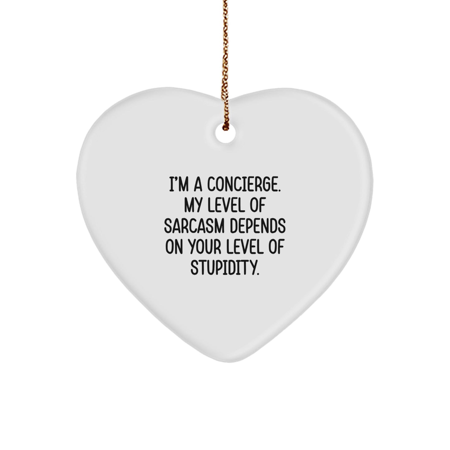 Favorite Christmas Ornament Gift for Kids Sarcastic Concierge Humor - Image 1