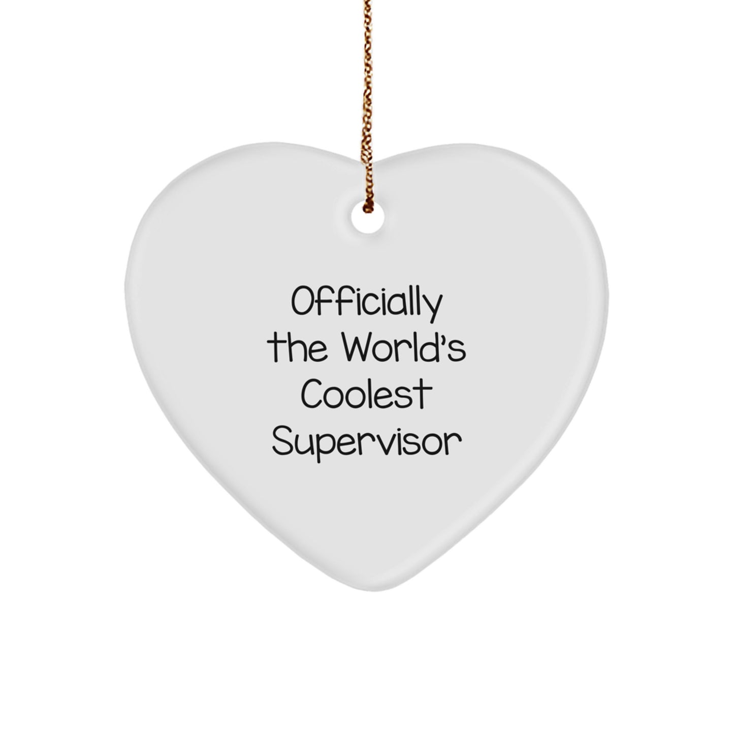 Funny Supervisor Heart Ornament Gifts from Men to Men Christmas Unique Presents - Image 1