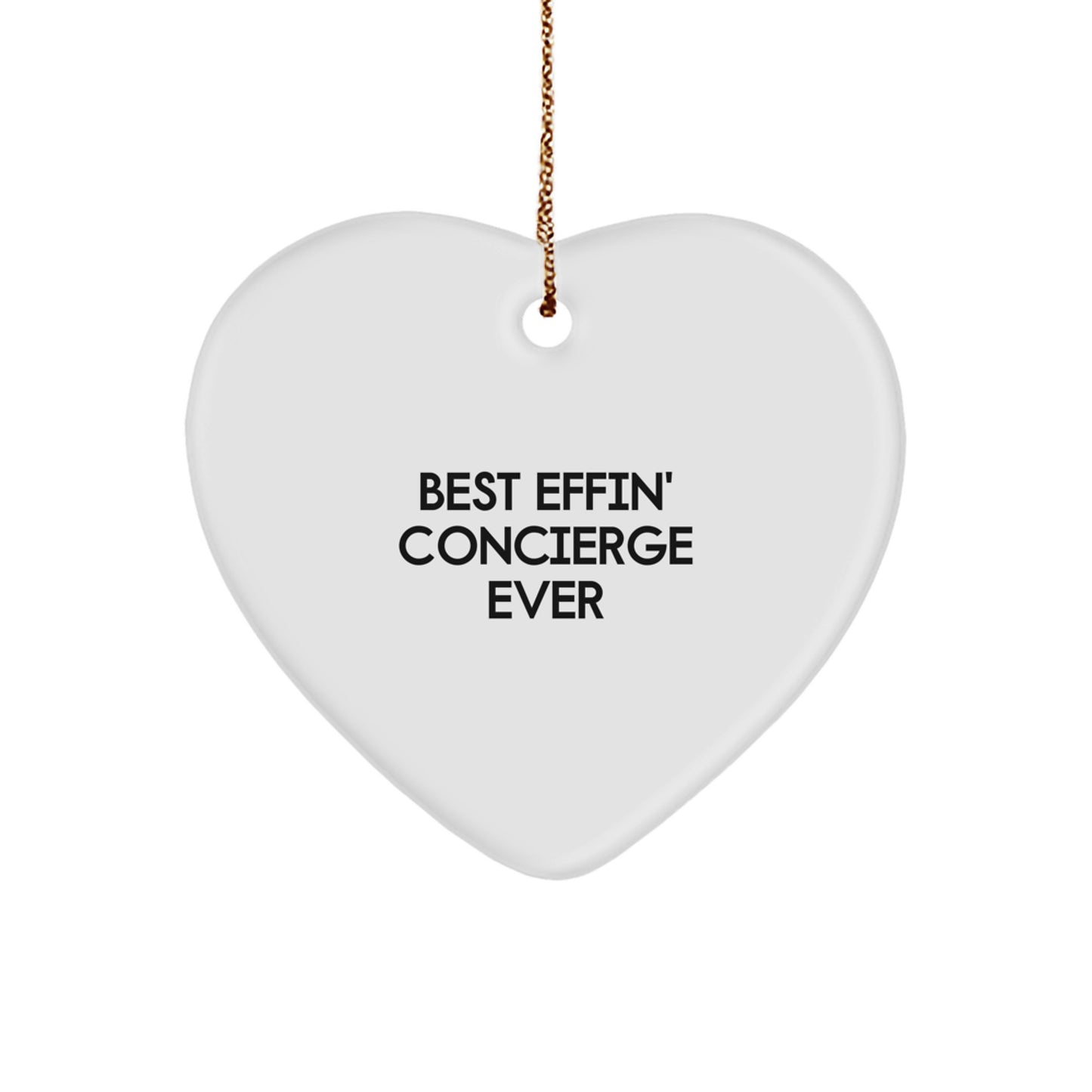 Concierge Christmas Ornament Gift for Him - Best Effin' Concierge Ever - Image 1