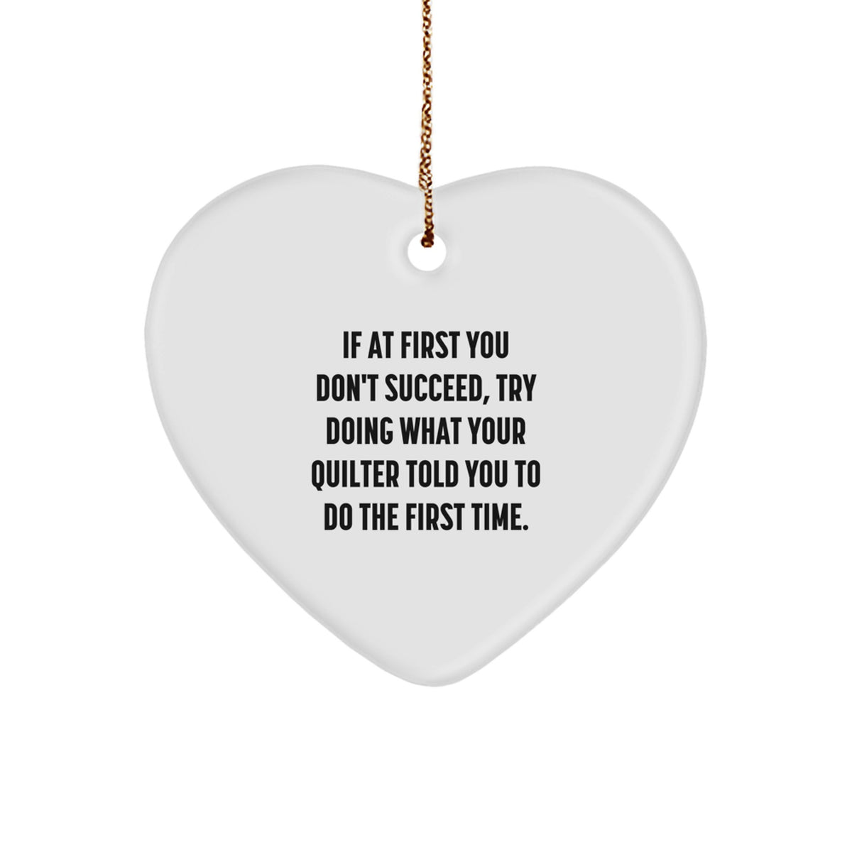 Funny Quilter Gifts from Women to Quilter Friends and Family for Christmas Unique Ornament - Image 1