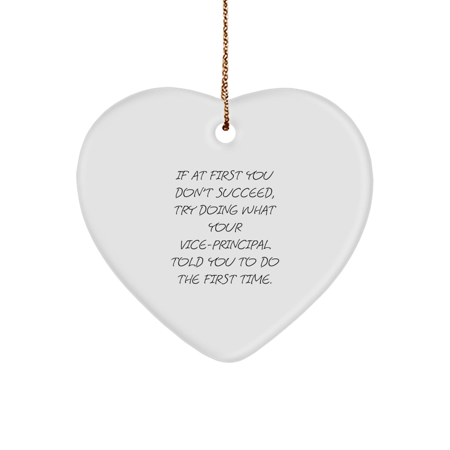 Funny Vice-principal Gifts, Heart Ornament Quote, Gifts from Friends to Vice-principal, Christmas Unique Gifts for Vice-principal - Image 1