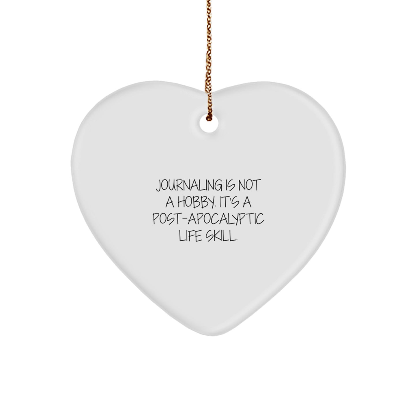 Funny Journaling Heart Ornament Gifts from Friends or Family for Christmas - Image 1