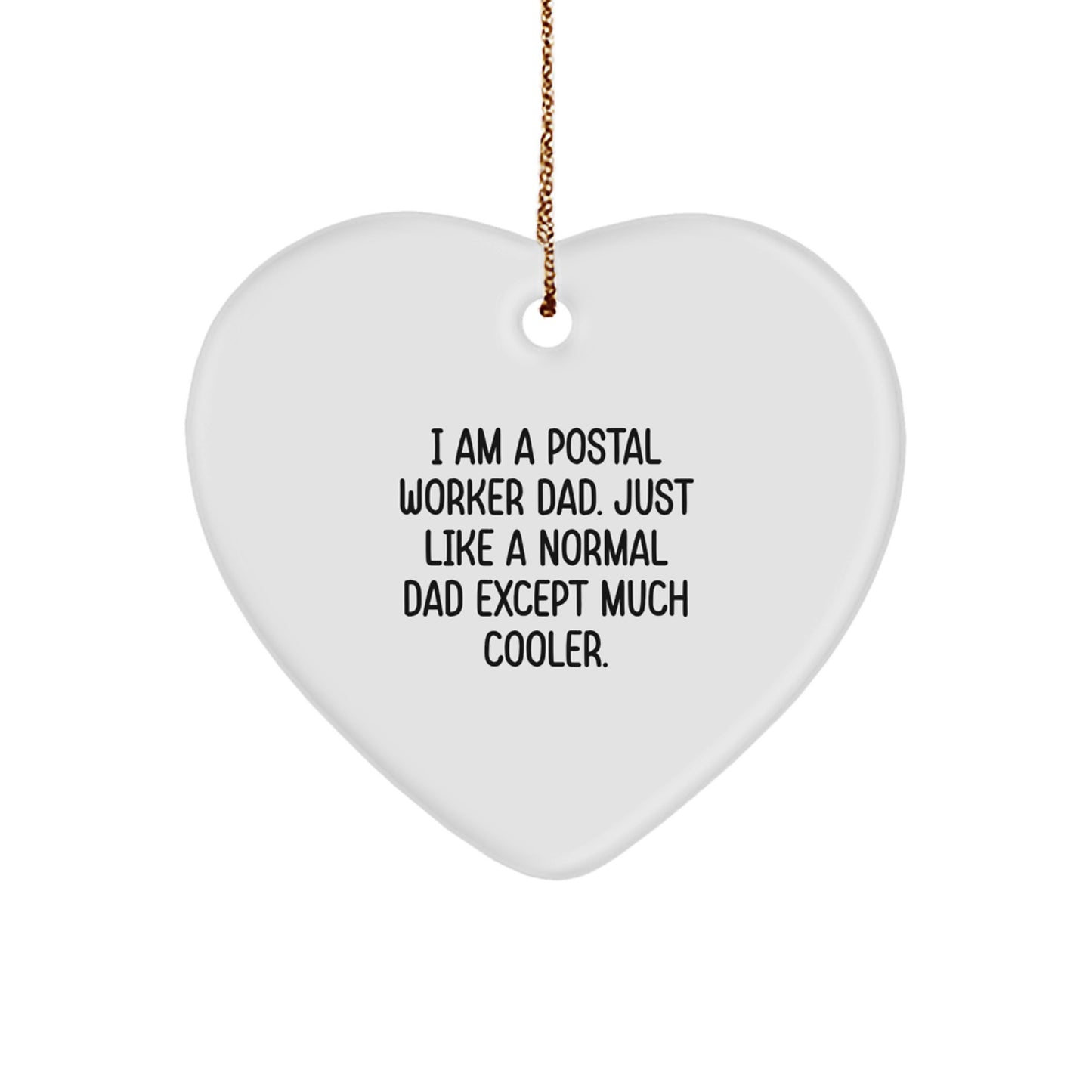 Funny Postal Worker Gifts from Friends, Heart Ornament for Men, Unique Christmas Unique Gifts - Image 1