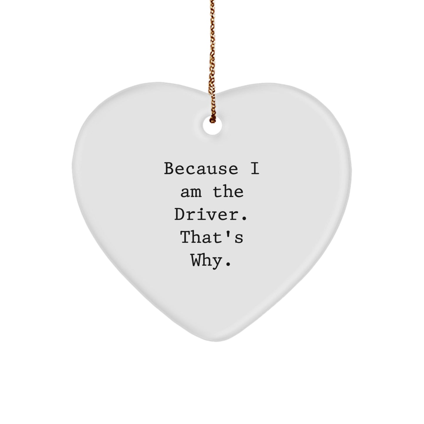 Funny Driver Gifts from Men to Drivers on Christmas Unique Heart Ornament for Driver Friends - Image 1