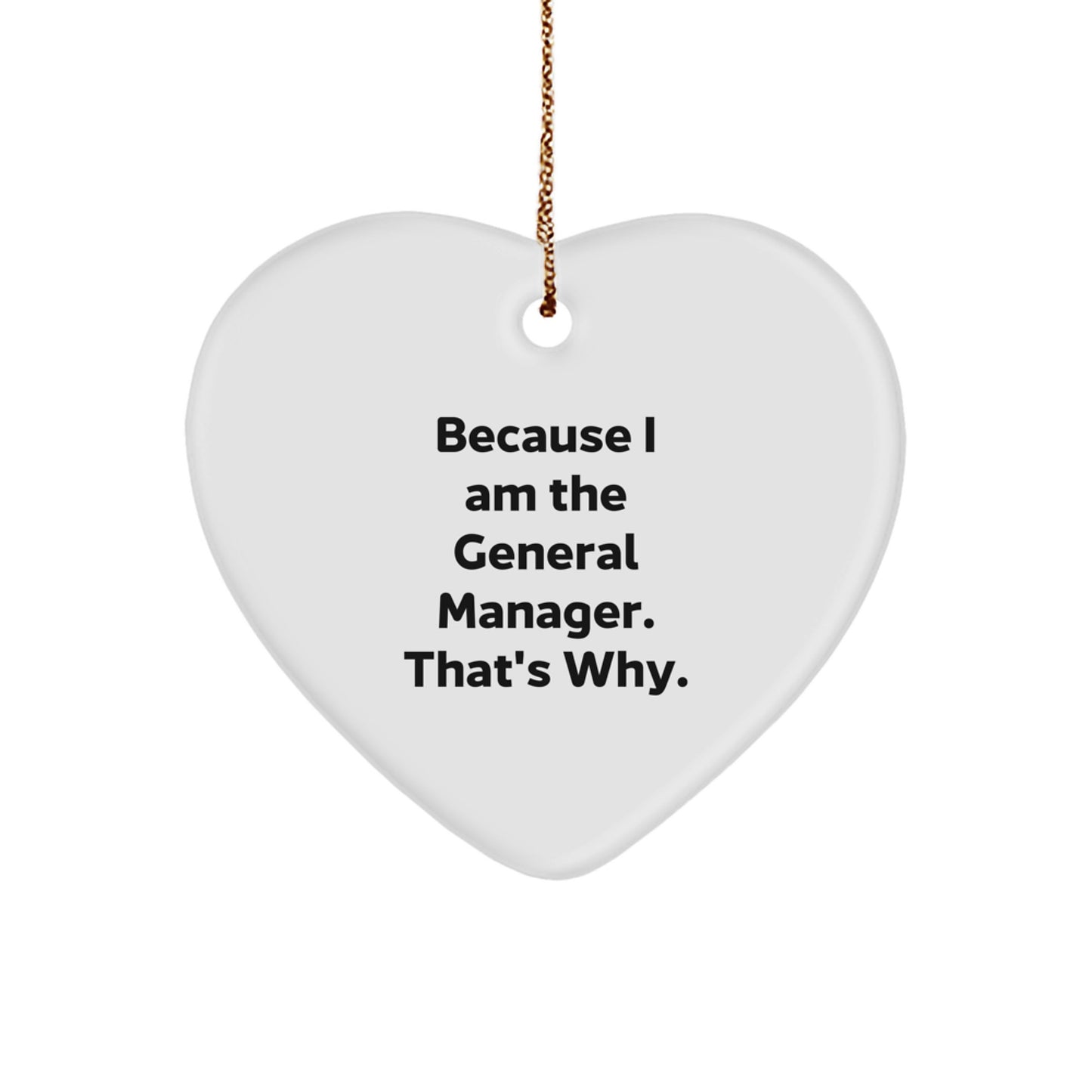 Funny General Manager Heart Ornament Gifts from Friends for General Manager Christmas Unique Gifts - Image 1