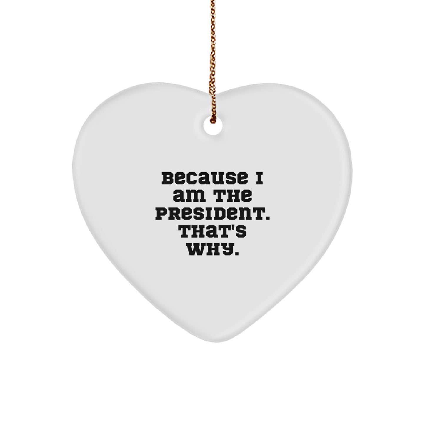Funny President Heart Ornament Gifts for Men from Friends on Christmas Unique - Image 1