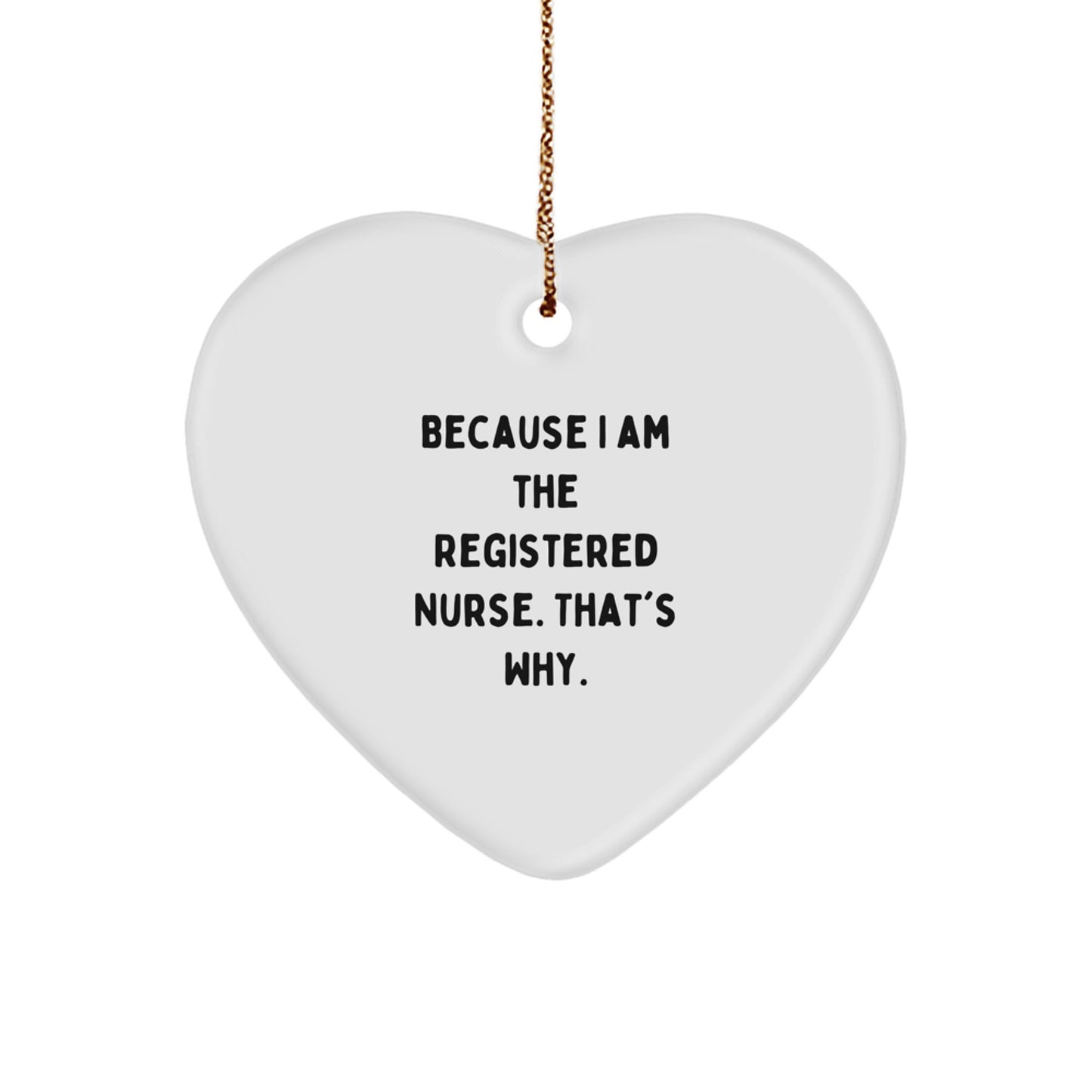 Registered Nurse Heart Ornament Funny Gift Ideas Christmas Unique Gifts from Family for Nurses - Image 1