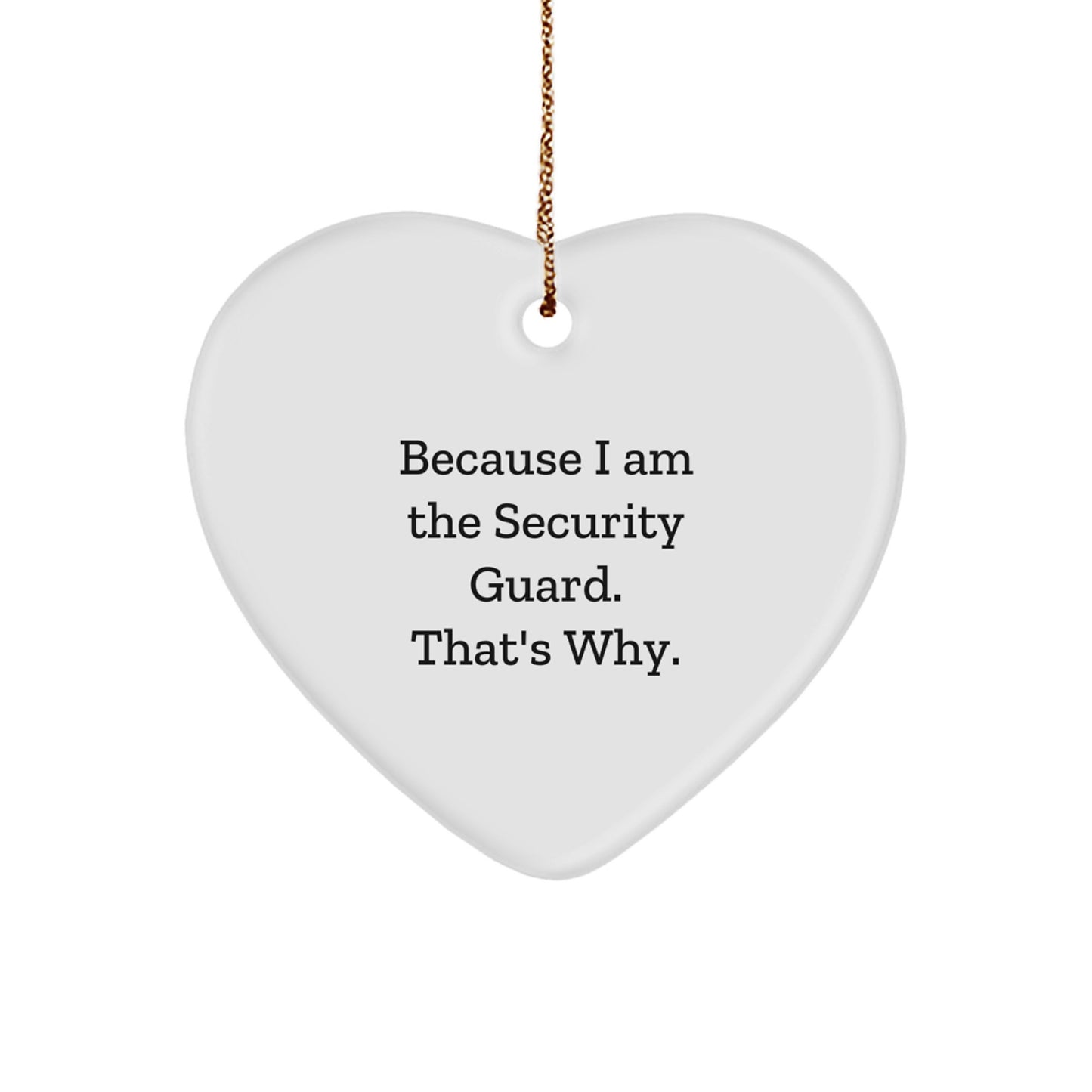 Funny Security Guard Heart Ornament Gifts from Men to Coworkers for Christmas Unique - Image 1