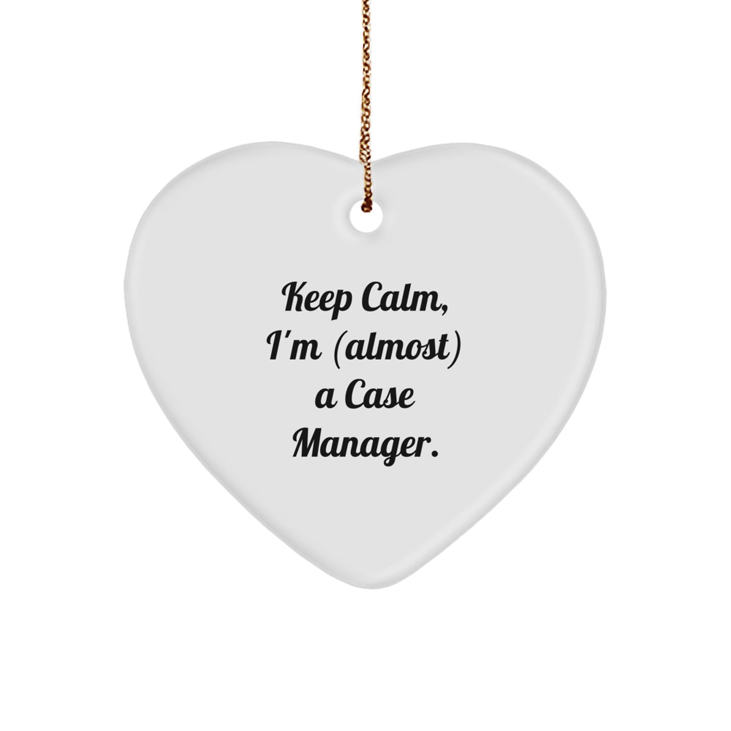 Funny Case Manager Heart Ornament Gifts from Family for Christmas Unique Inspirational - Image 1