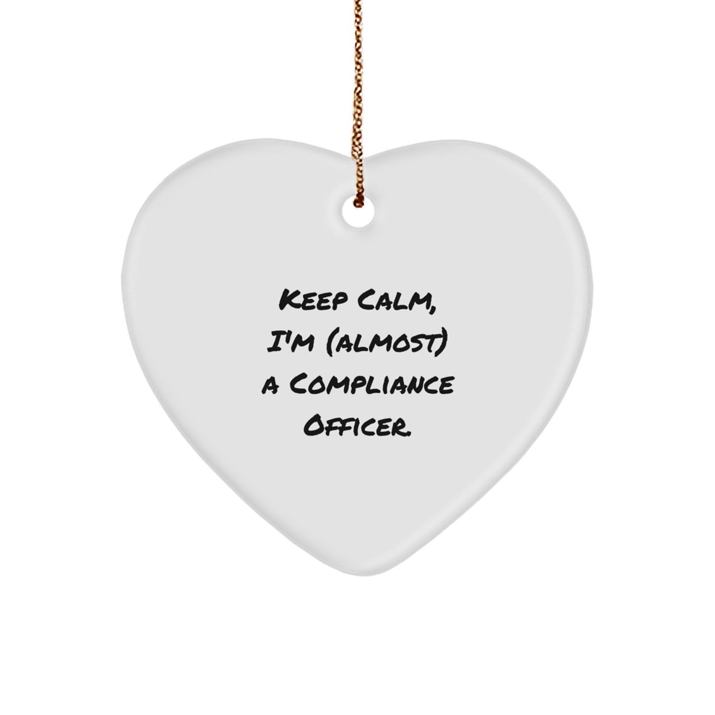 Compliance Officer Gifts - Funny Heart Ornament for Men - Christmas Unique Gifts from Friends - Image 1