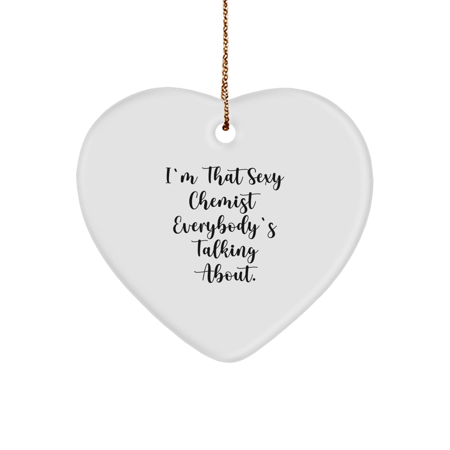 Funny Chemist Heart Ornament Gifts from Men to Friends Christmas Unique Presents - Image 1
