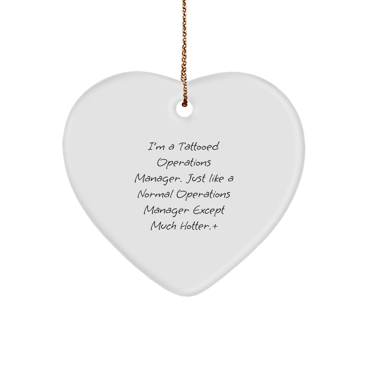 Funny Operations Manager Gifts, Heart Ornament, Christmas Unique Gifts for Operations Manager Friends, Operations Manager Coworkers, Operations Manager Family - Image 1
