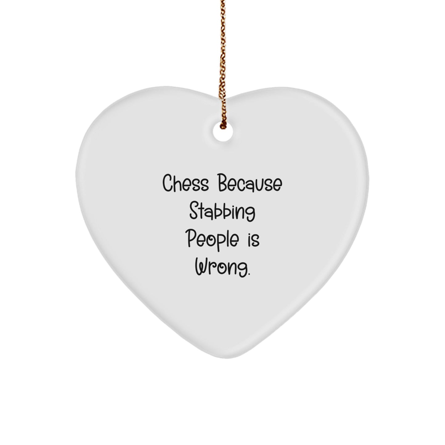 Funny Chess Heart Ornament Gifts from Friends for Christmas Unique Presents - Image 1