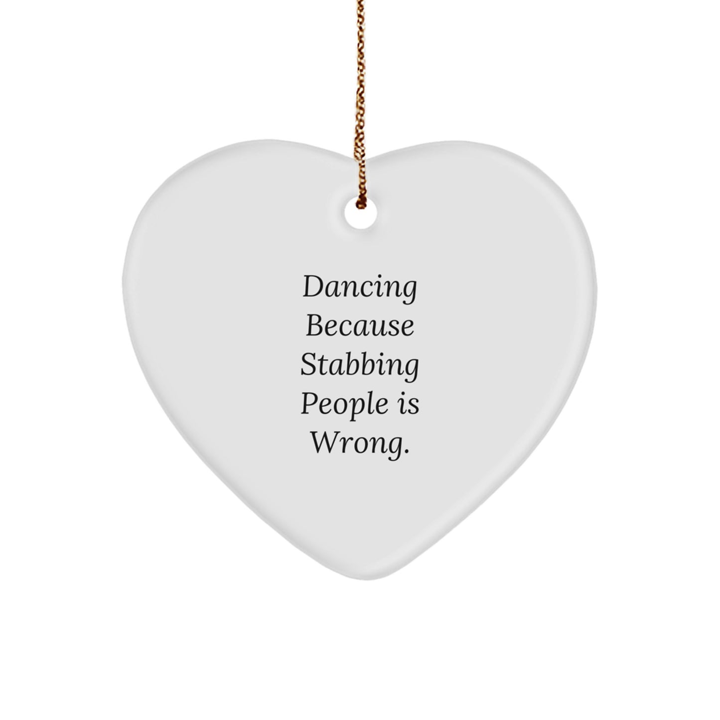 Funny Dancing Heart Ornament Gifts for Friends from Men, Women, or Family - Christmas Unique Presents - Image 1