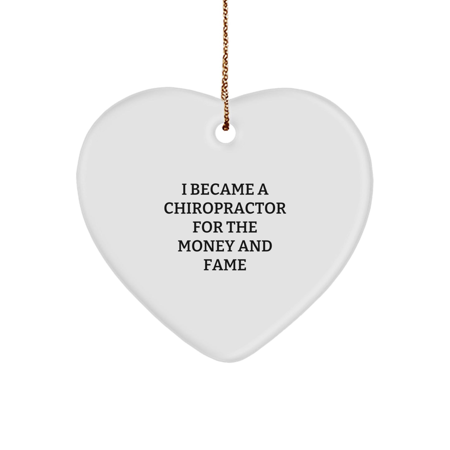 Chiropractor Gifts from Men for Women - Funny Heart Ornament, Christmas Unique Gifts for Chiropractor - Image 1