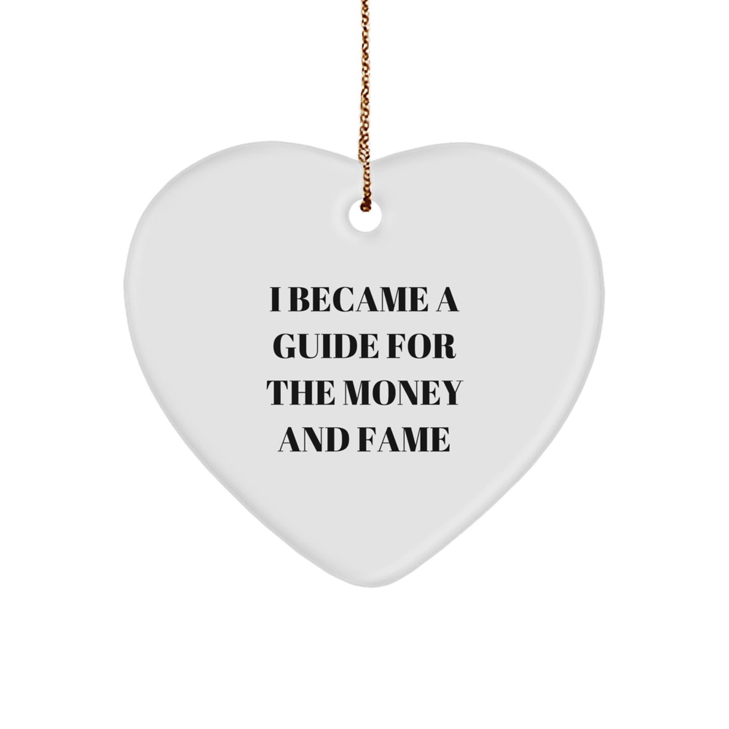 Funny Guide Heart Ornaments Gifts from Men to Guide, Unique Christmas Guide Gifts for Guide - Image 1