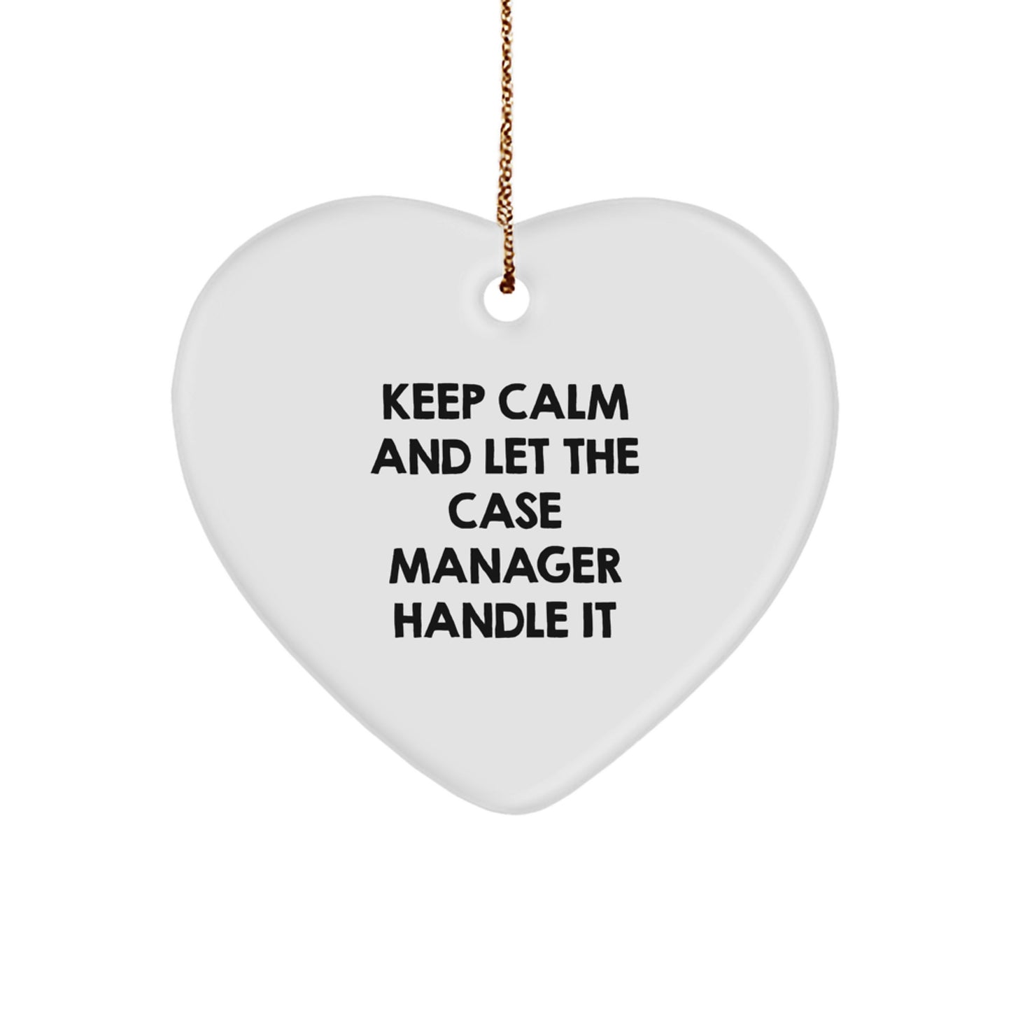 Funny Case Manager Heart Ornament Gifts from Family for Christmas Unique Presents - Image 1