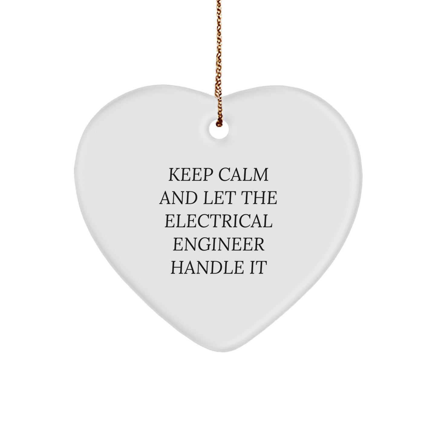 Funny Electrical Engineer Heart Ornament Gifts from Men to Colleagues, Keepsake for Christmas Unique Gifts - Image 1