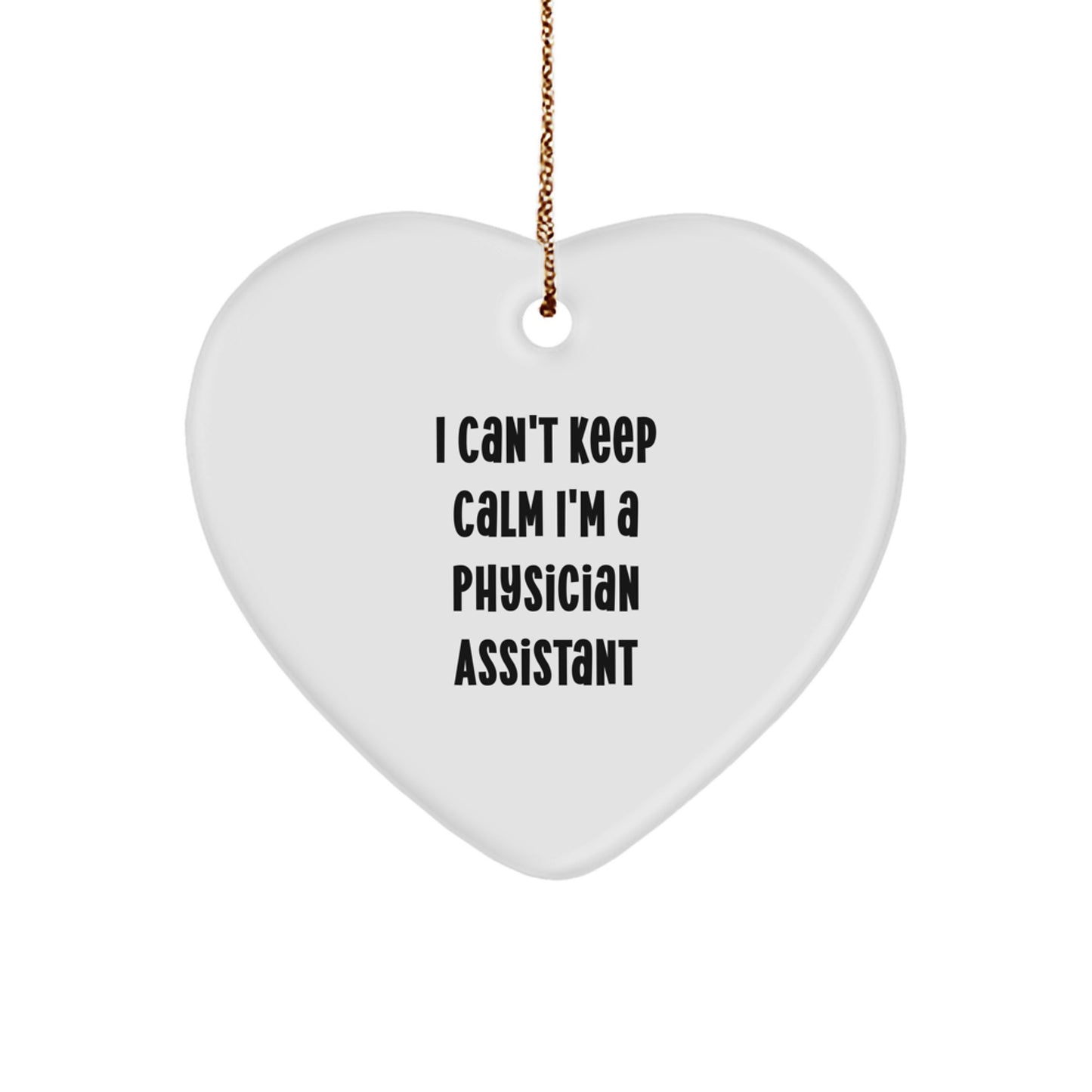 Funny PA Heart Ornament Gifts from Men to Physician Assistant Friends at Christmas Unique Gifts - Image 1