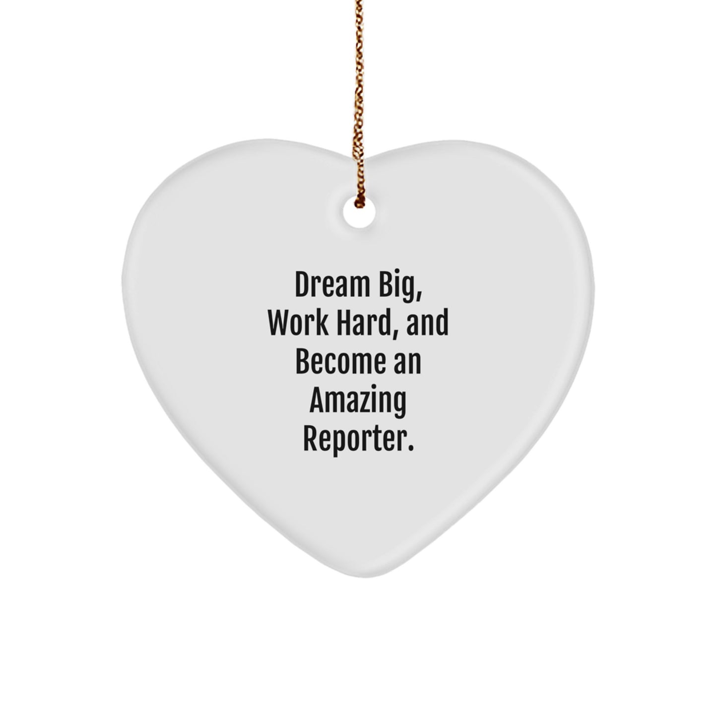 Reporter Heart Ornament Gifts from Friends to Friends, Christmas Unique Inspirational Gifts for Reporter Men Women - Image 1