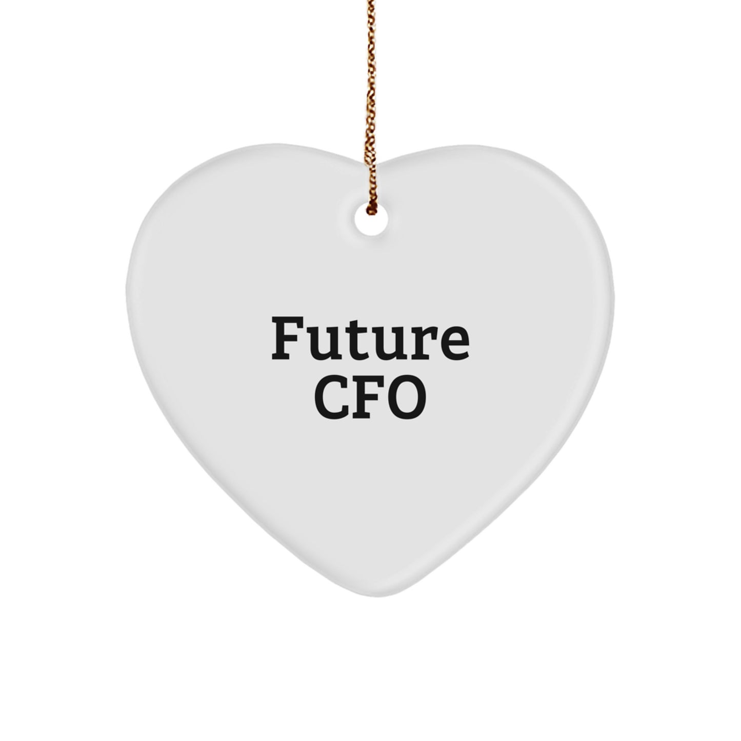 Funny Future CFO Gifts for Him, Heart Ornament Christmas Unique Gifts from Friends, Inspirational CFO CFO Office Decor - Image 1