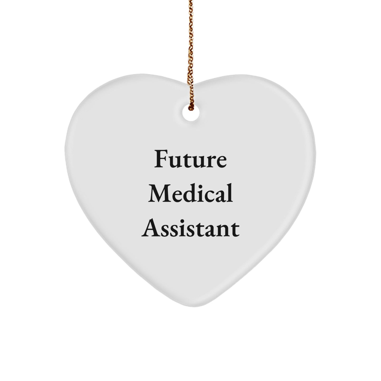 Funny Medical Assistant Gifts from Friends for Medical Assistants Heart Ornament, Future Medical Assistant Christmas Unique Gifts - Image 1
