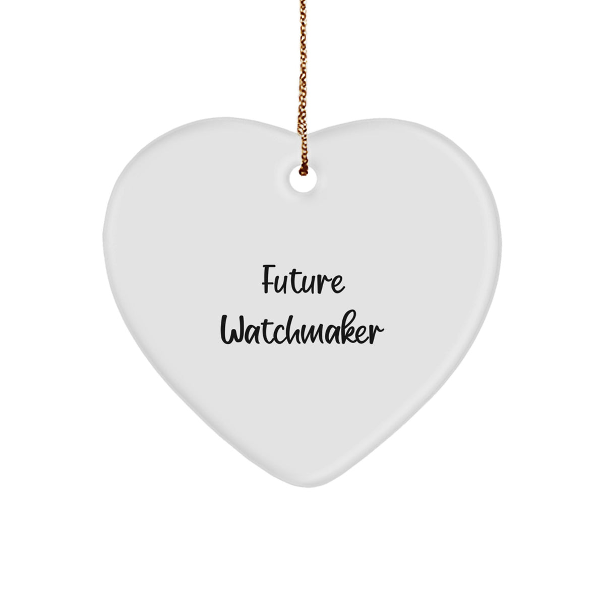 Watchmaker Heart Christmas Ornament Future Watchmaker Gift for Him - Image 1