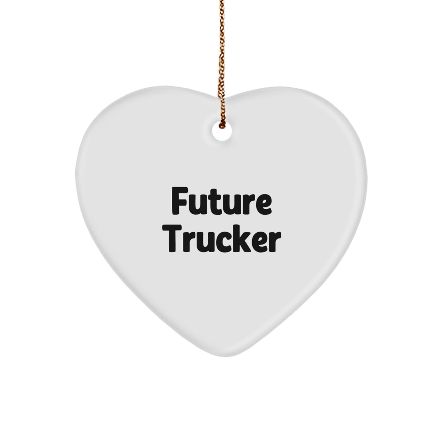 Family Treasure Trucker Heart Ornament Future Trucker Christmas Unique Gift - Image 1