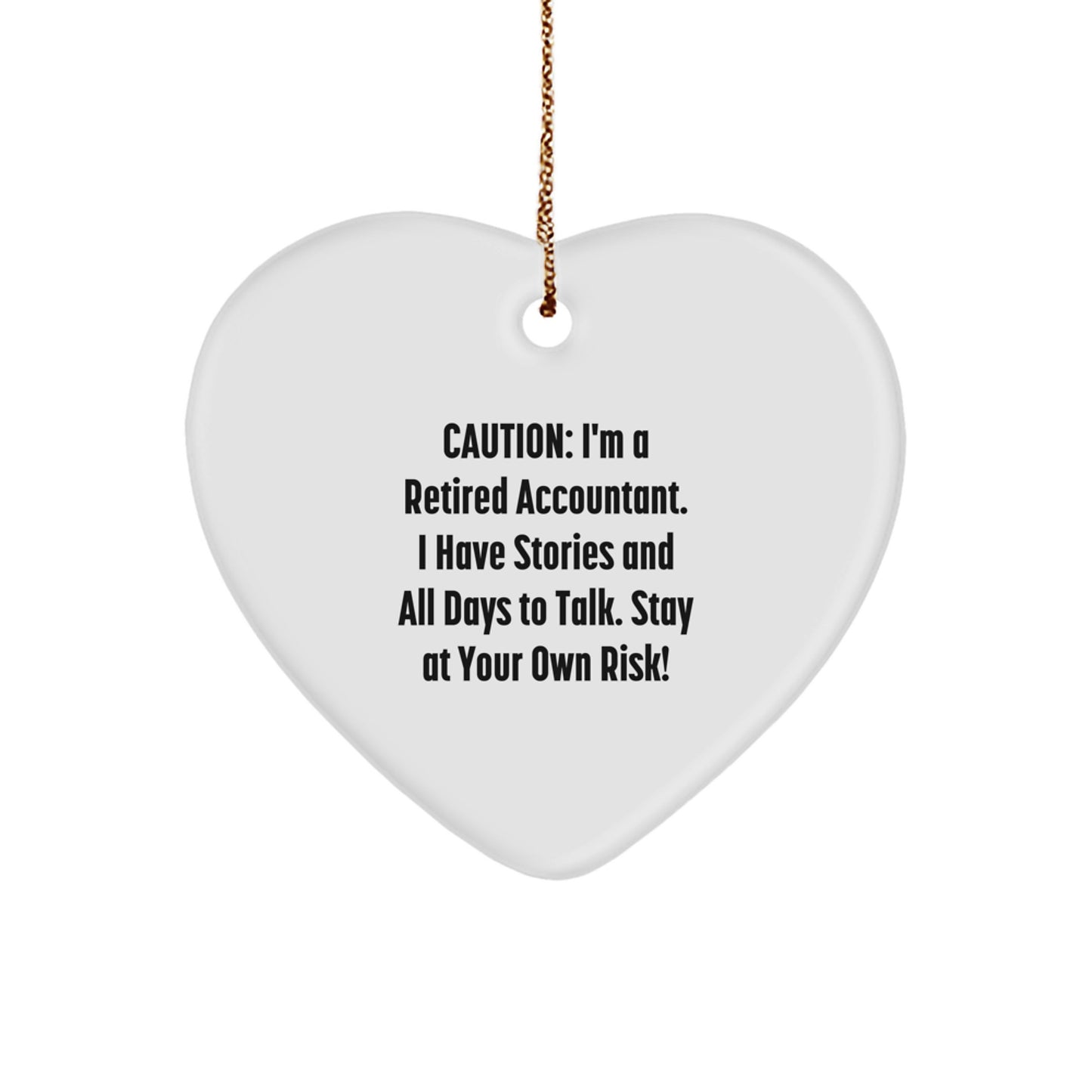 Funny Accountant Gifts, Heart Ornament for Accountant, Christmas Unique Gifts from Friends, Coworkers, Family - Image 1