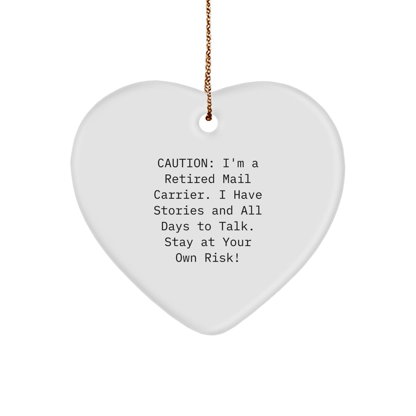 Funny Mail Carrier Gifts, Heart Ornament, Christmas Unique Gifts from Friends and Family to Mail Carrier - Image 1