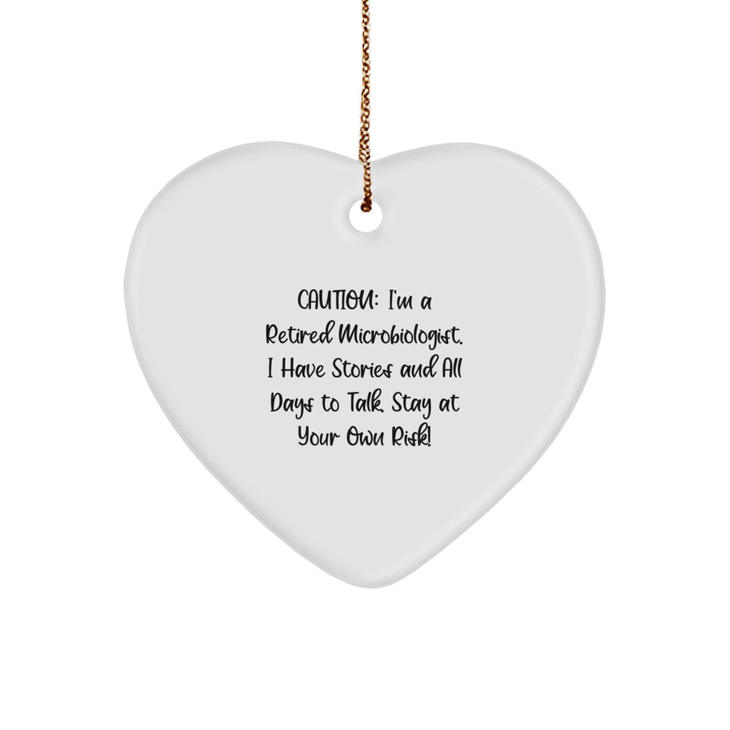 Funny Microbiologist Heart Ornament, Gifts from Friends, Perfect Christmas Unique Gifts for Microbiologist - Image 1