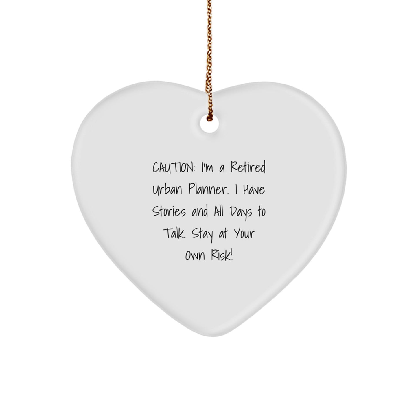 Funny Gift for Urban Planner Friends - Heart Ornament from Men - Christmas Unique Gifts for Women, Coworkers, Family - Image 1