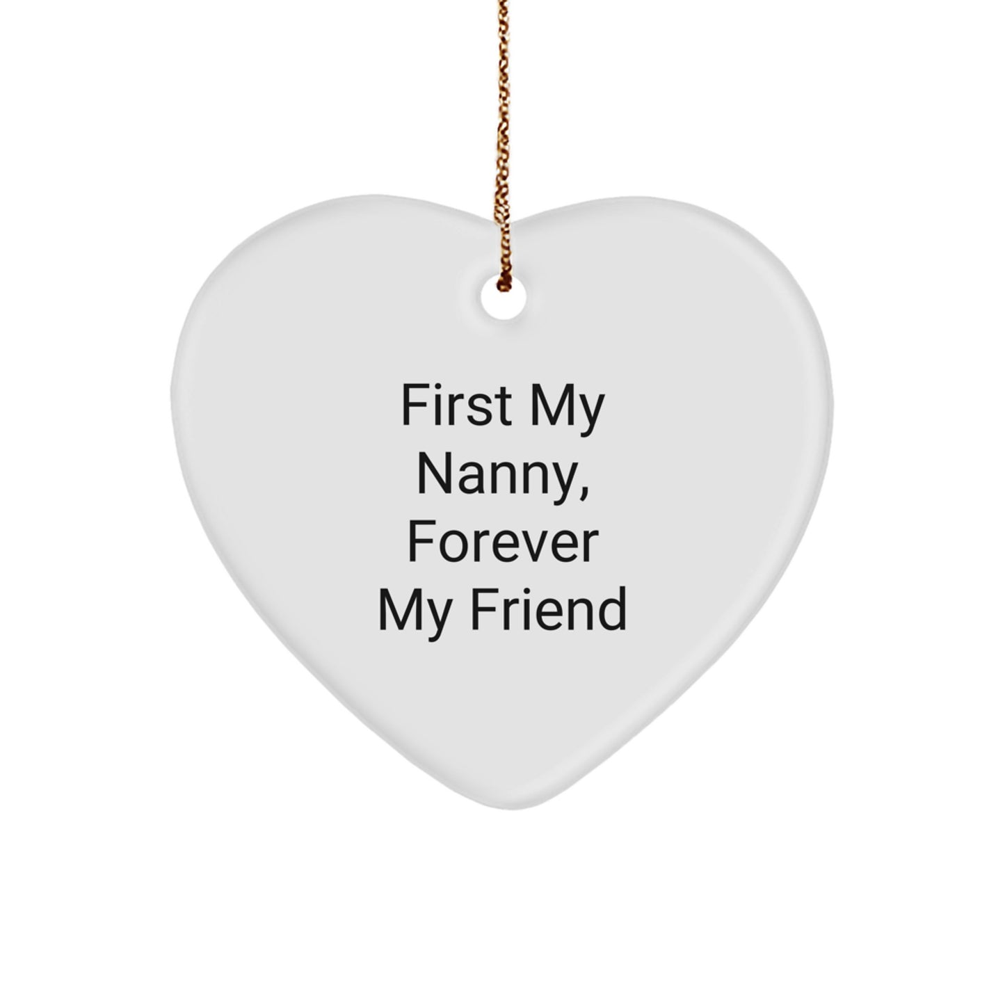 Funny Nanny Heart Ornament Gifts from Family for Christmas Unique Gifts - Image 1