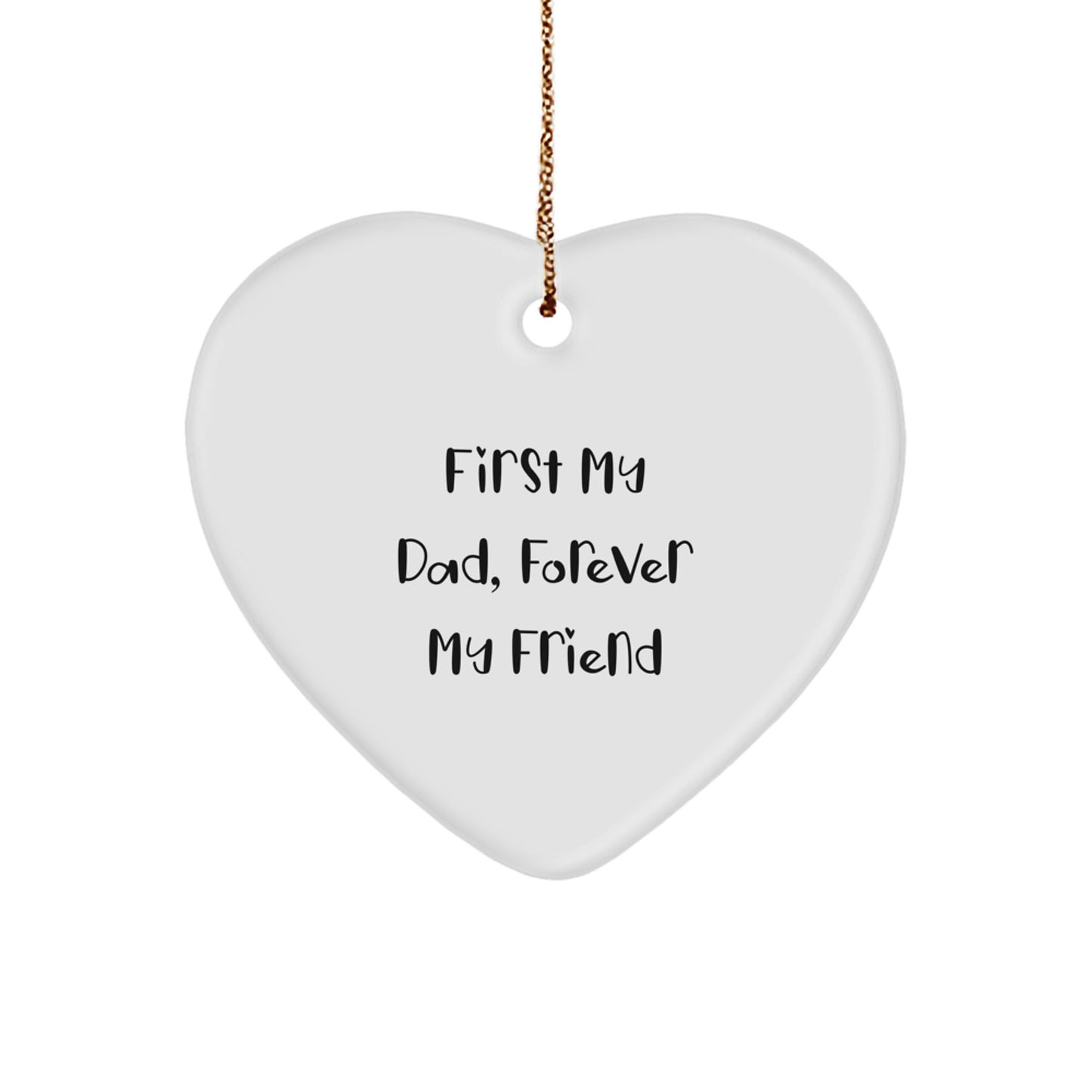 Funny Heart Ornaments for Dad, Gifts from Family, Heartfelt Christmas Unique Gifts for Men Dad - Image 1
