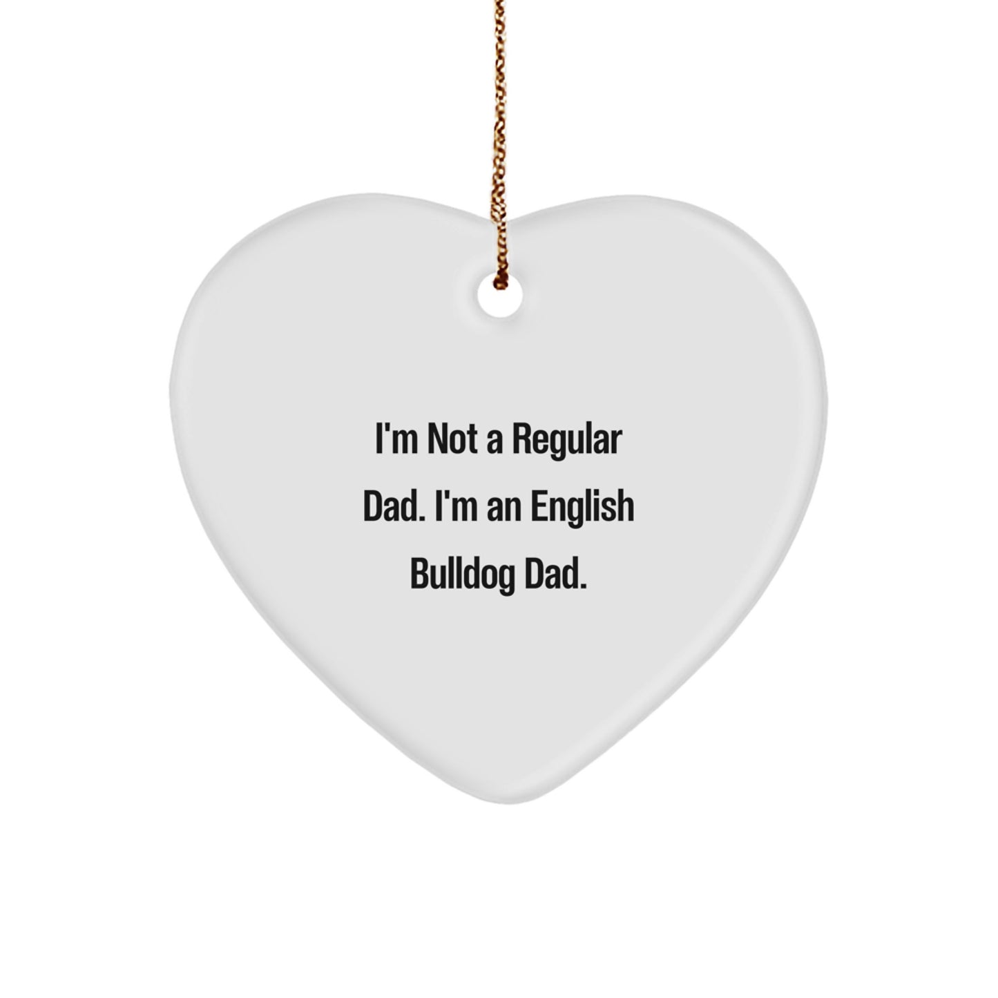 English Bulldog Dad Keepsake Christmas Ornament for Him Gift - Image 1