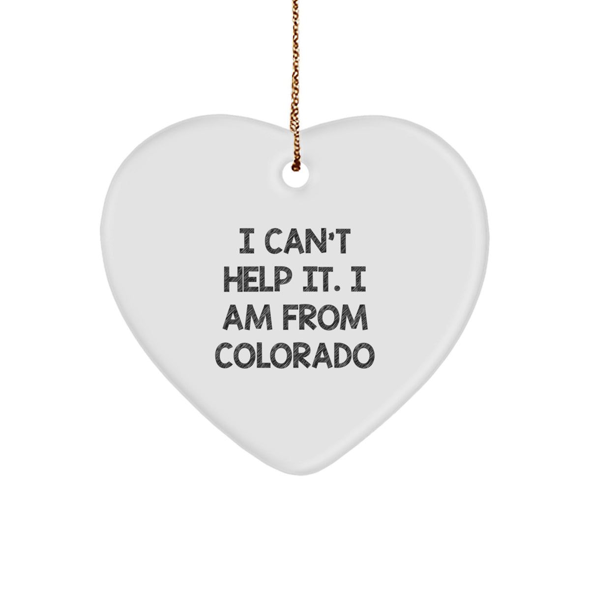 Colorado Keepsake Heart Ornament for Him Christmas Unique Gift - Image 1